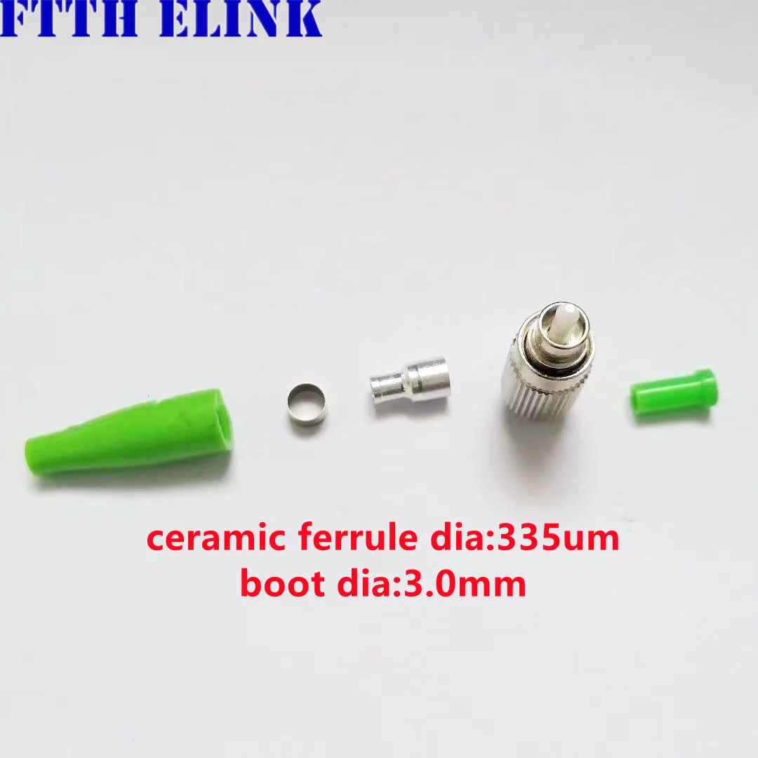 Kits de conectores de fibra óptica FC/APC 335um virola de cerámica con conector no estándar FTTH de arranque de 3,0mm envío gratis 10 Uds