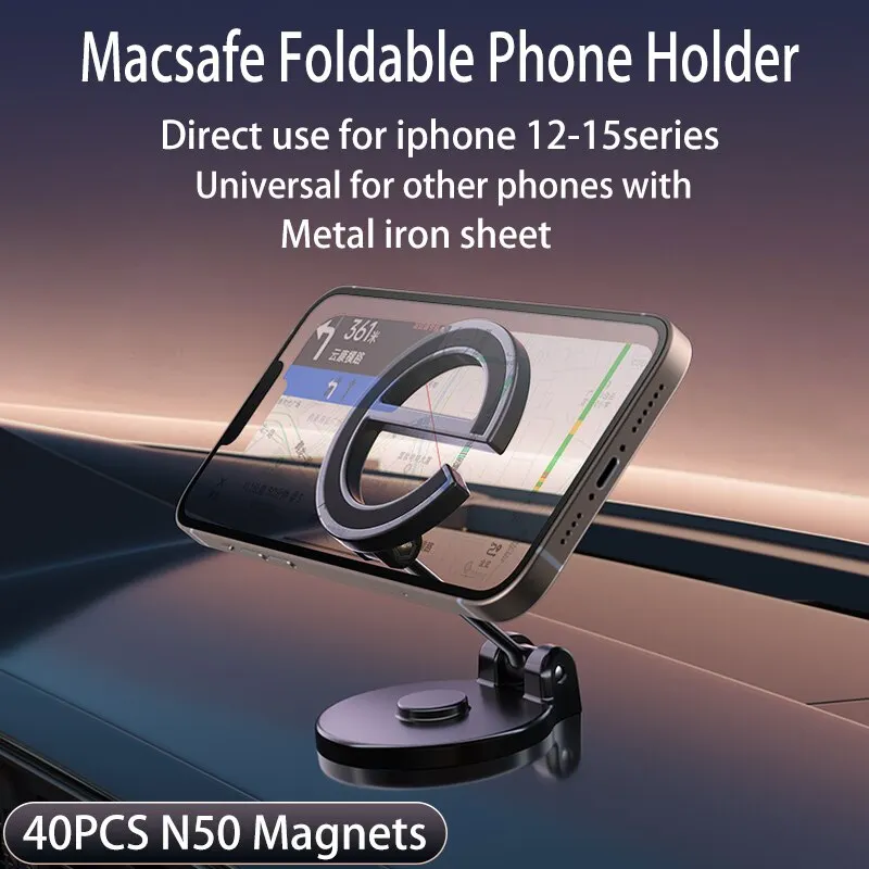 Soporte magnético para teléfono de coche con rotación de 720, soporte magnético para montaje en coche, soporte móvil GPS en coche para Macsafe iPhone Samsung Xiaomi - imagen 3