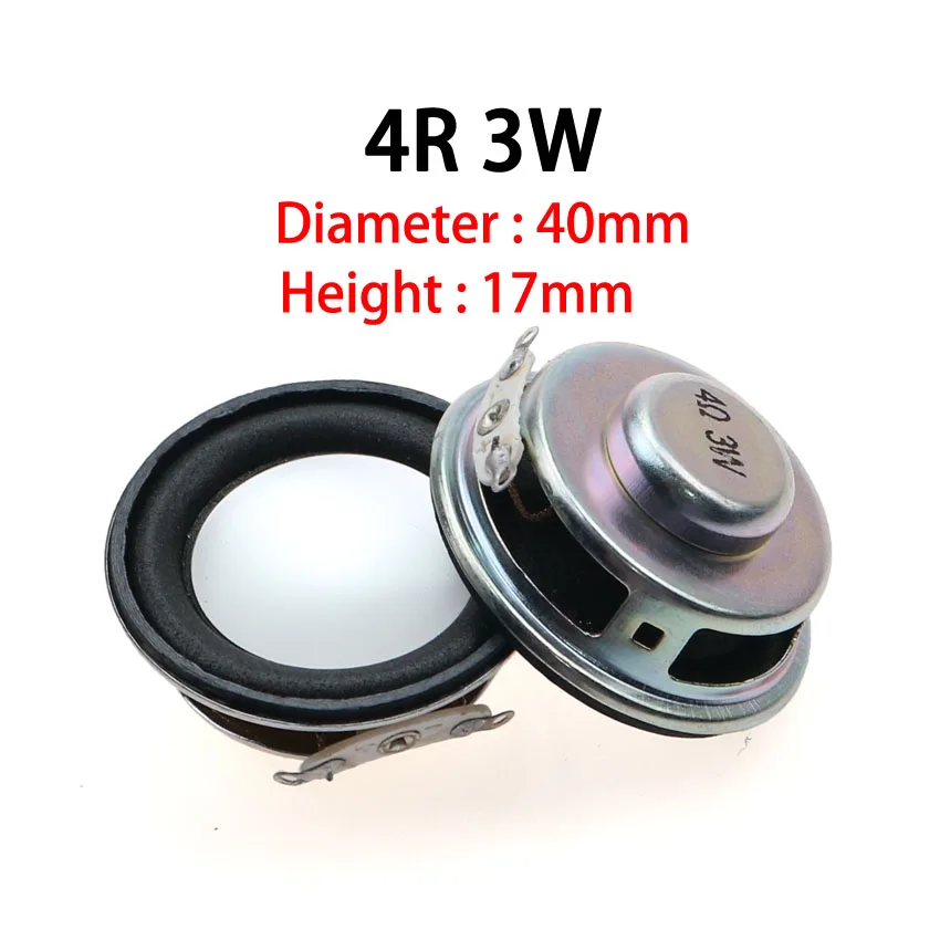 Cltgxdd-altavoz amplificador con arandela de goma, 2 piezas, 4R/8R, 3W, 5W, diámetro de 36mm/40mm/45mm/50mm - imagen 3