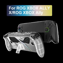 Funda transparente de TPU para consola portátil ROG Ally Gaming, funda protectora con soporte trasero, funda protectora antideslizante