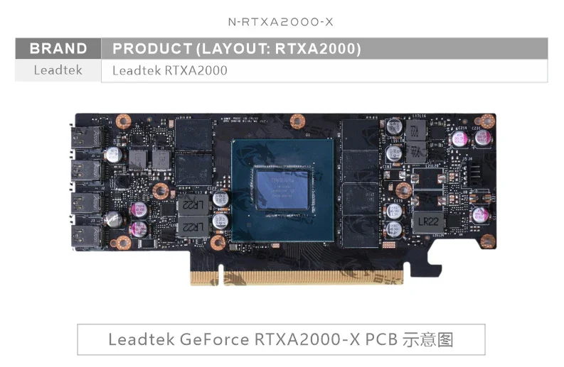 Bykski bloque de agua para tarjeta GPU Leadtek RTXA2000/radiador de refrigeración de cobre RGB SYNC/N-RTXA2000-X - imagen 5