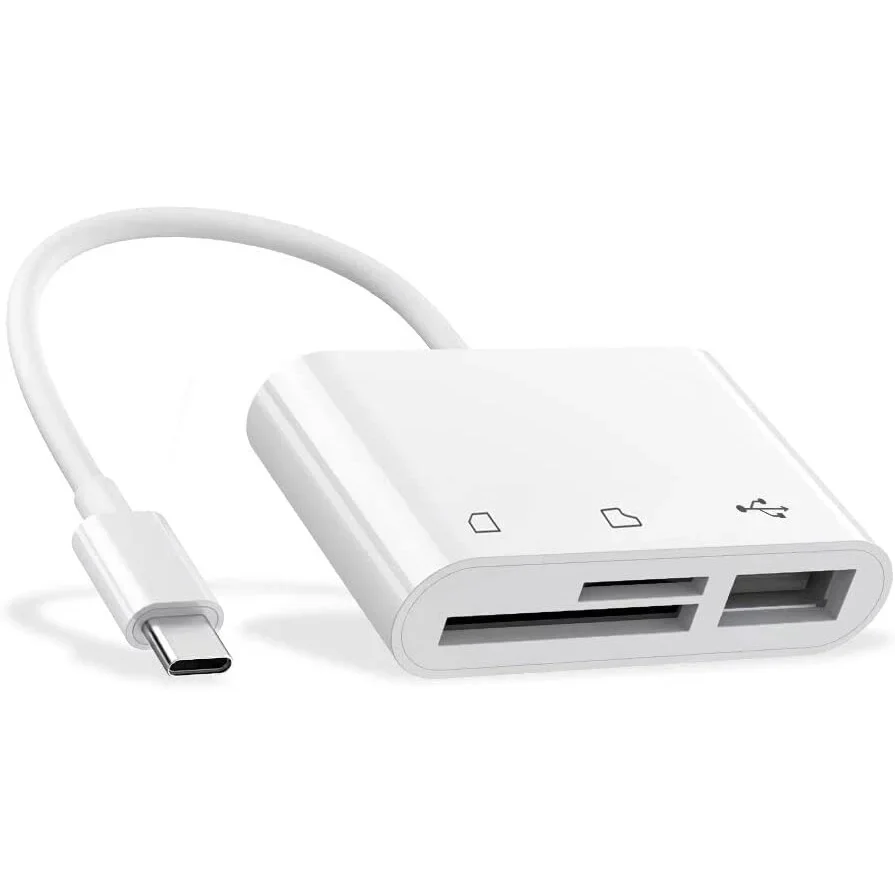 Adaptador tipo C lector de tarjetas de memoria SD TF escritor OTG USB-C de Flash compacto para IPad Pro Huawei para Macbook lector de tarjetas USB tipo C
