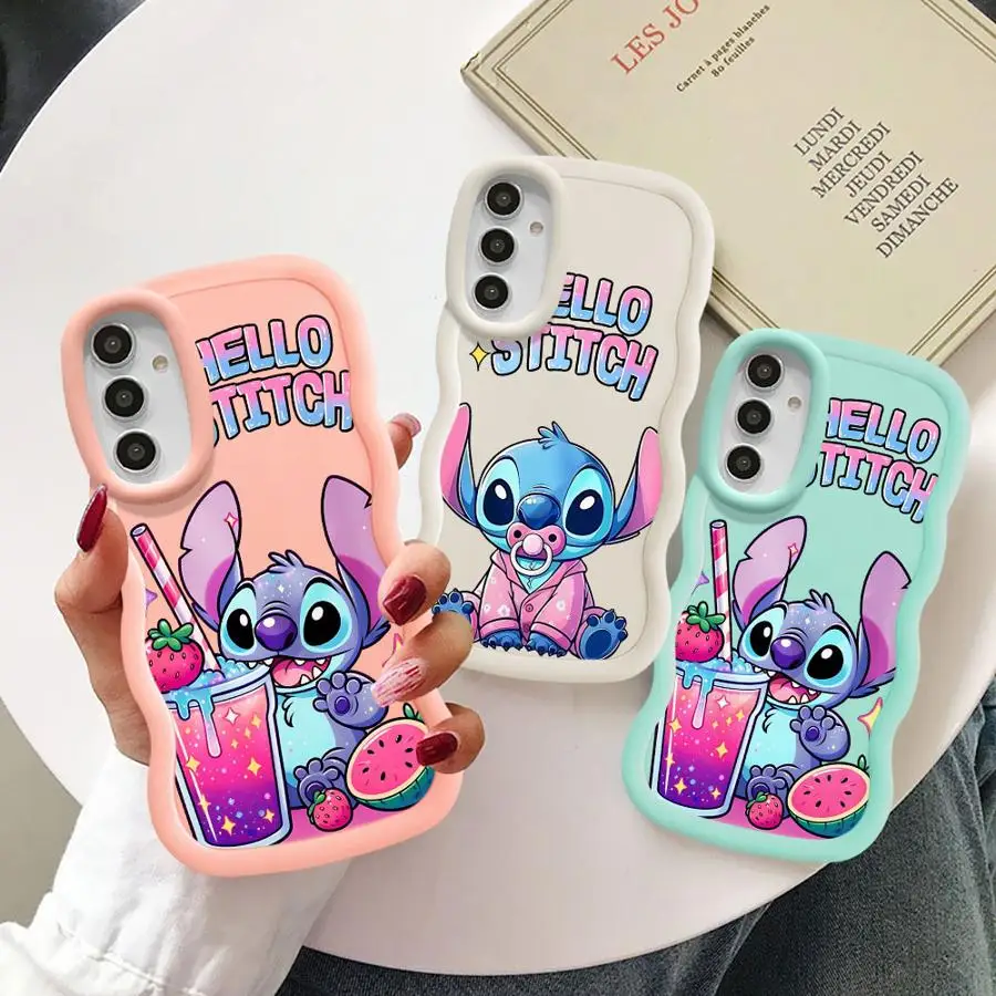 Funda de teléfono suave con ángulo de punto de Disney para Samsung Galaxy A02s A20 A04 A52 A55 A03 A05 A50 A06 A30 A51 A73