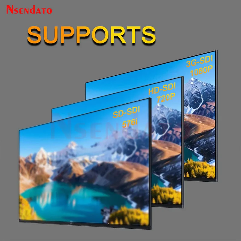 Adaptador convertidor de Audio y vídeo 4K Compatible con HDMI a 4 canales SDI, extensor compatible con Full HD HD-SDI 3G-SDI para pantalla de PC, proyector HDTV - imagen 3