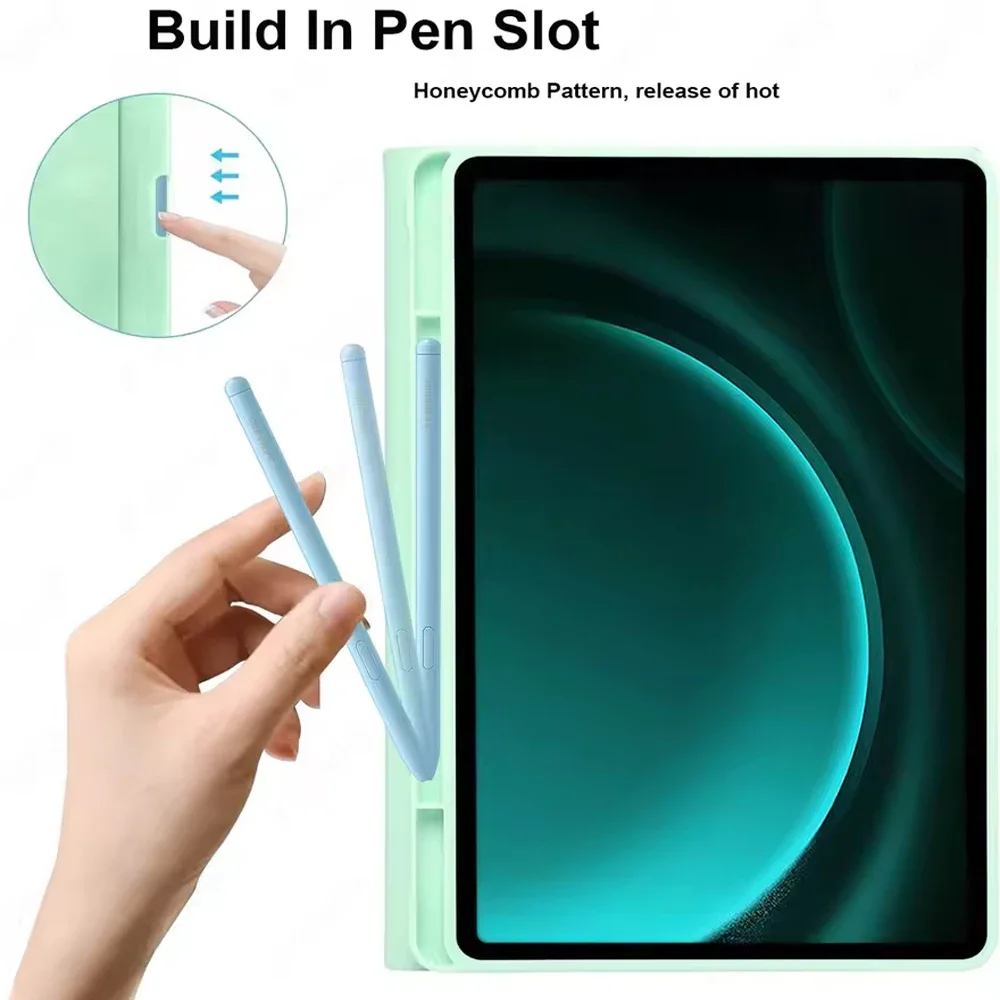 Funda con teclado para Samsung Galaxy Tab A9 Plus A7 10,4 A8 10,5 S6 Lite S7 S8 11 S9 FE teclado inalámbrico accesorios para Ipad - imagen 2