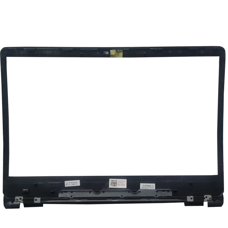 Un monitor de computadora negro con fondo blanco