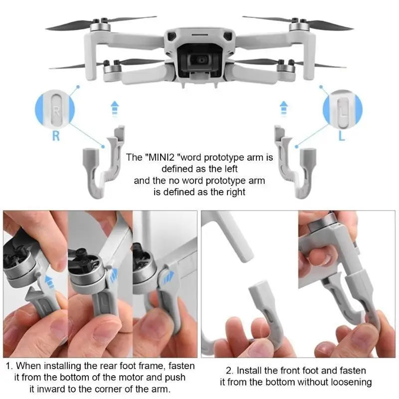 R53C Tren aterrizaje para Mini2 Protector pierna extensión trípode aumentado - imagen 2