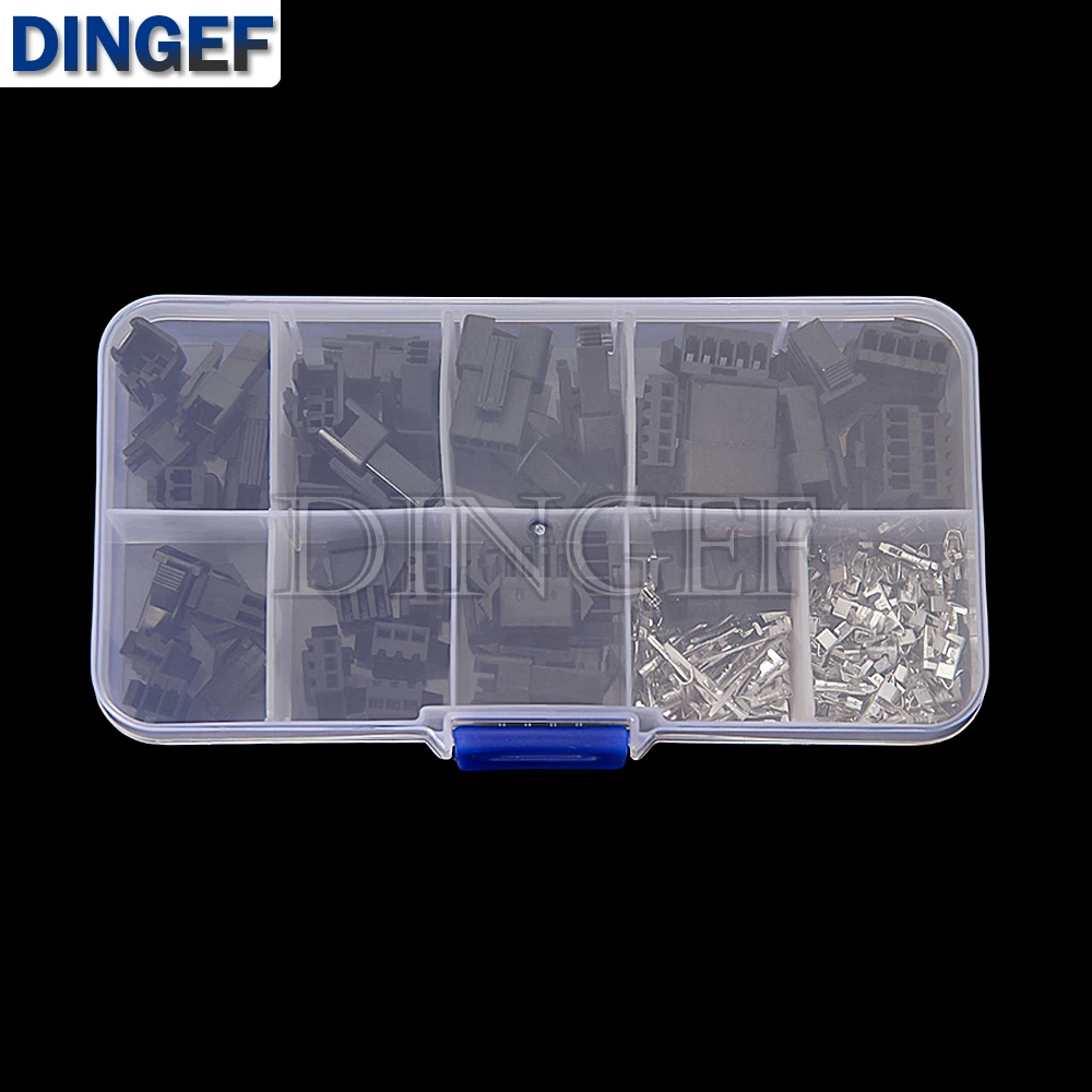 200 Uds SM2.54 Kit Box 2p 3p 4p 5p 2,54mm paso hembra y macho conectores adaptadores cada 5 pares - imagen 3