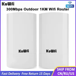 Router KuWfi 1KM 300Mbps – CPE WDS Exterior/Interior Largo Alcance