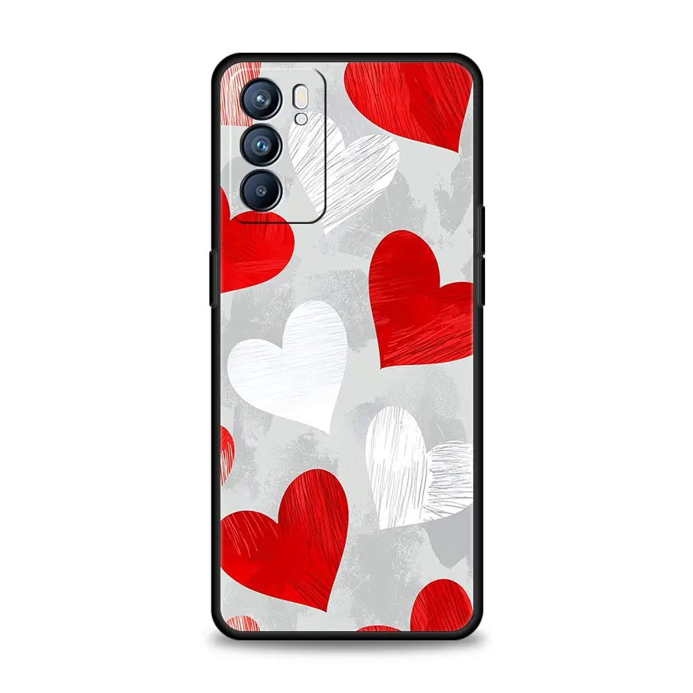 Funda de teléfono para Oppo Reno13 Reno12 Reno11 F Reno10 Pro A54 A53 A95 A76 A74 A57 A98 A80 A79 5G A78 4G, funda A Loving Printout - imagen 5