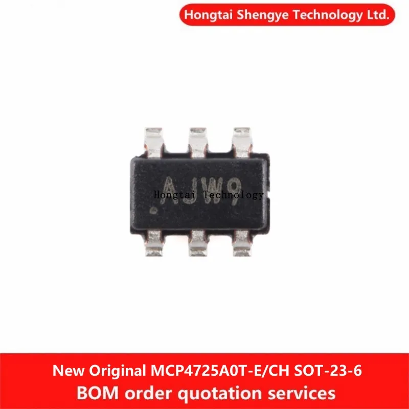 MCP4725A0T-E/CH SOT-23-6, 12 bits, salida única, Chip DAC IC, Original, nuevo