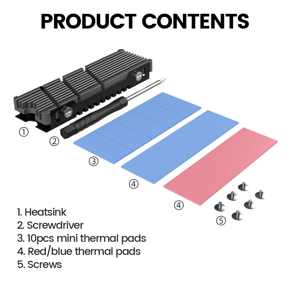 JEYI Cooler II – Disipador M.2 SSD NVMe 2280 para PC y PS5 - imagen 4