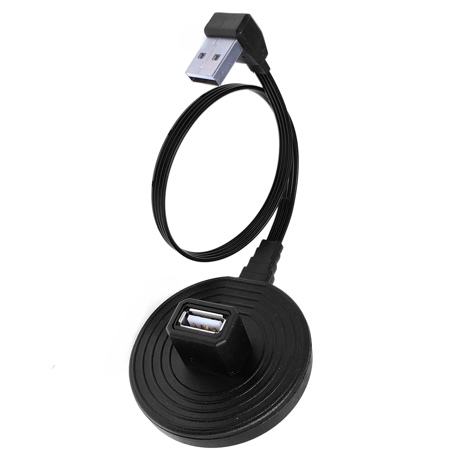 Cable de carga de datos de extensión hembra, enchufe USB 2,0 tipo A de escritorio de 0,2 M-1M con Base de soporte blindada - imagen 3