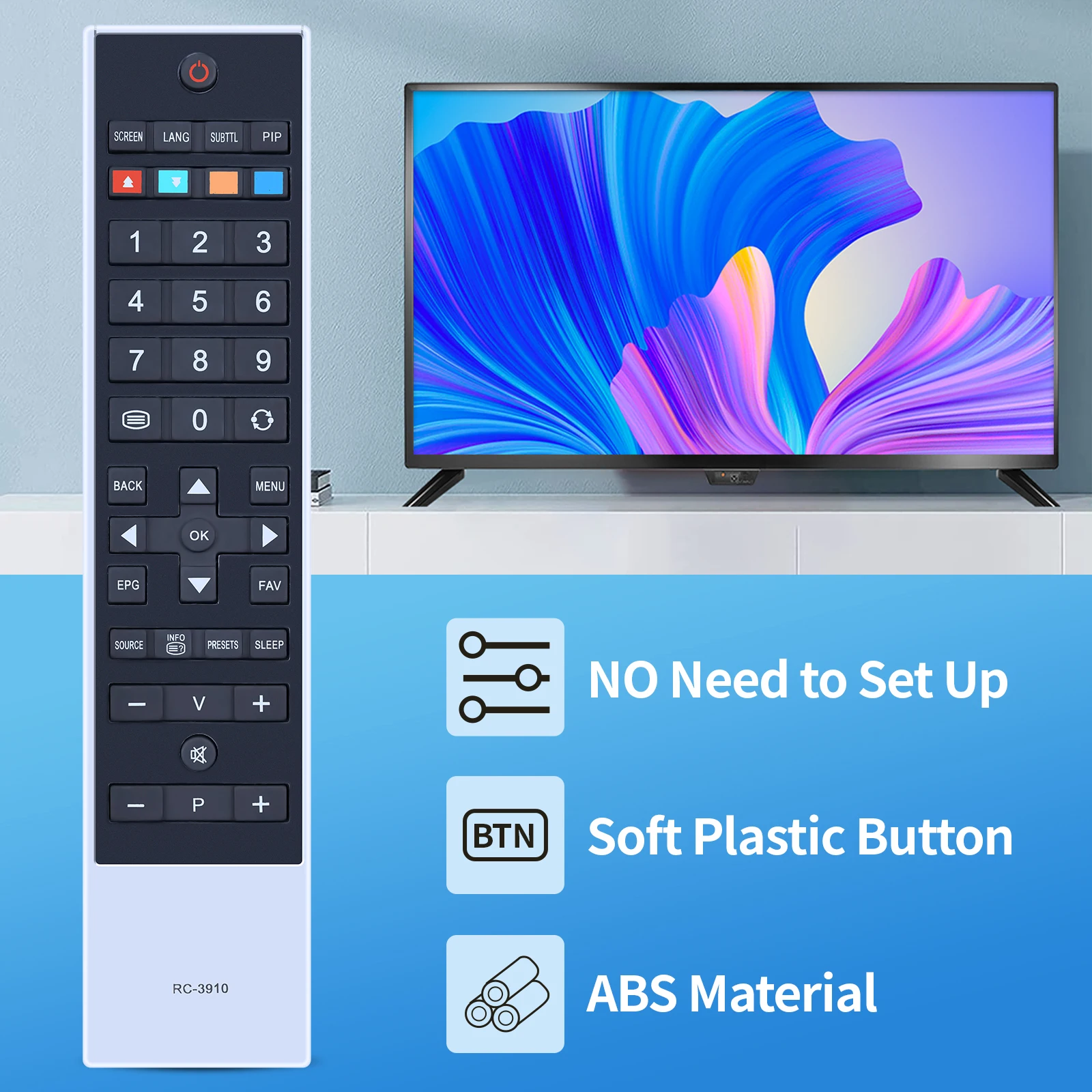 Nuevo control remoto de TV RC-3910 para modelos Toshiba - imagen 3
