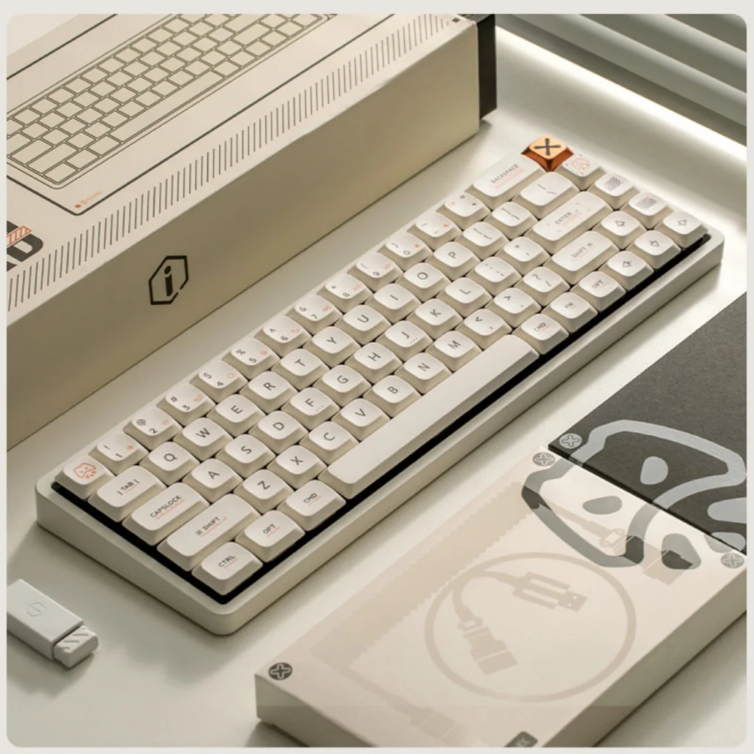 Iqunix Mg65 Teclado mecánico interruptor enano inalámbrico Bluetooth portátil Oficina portátil Cnc interruptor de perfil bajo Macos 180 malla - imagen 5