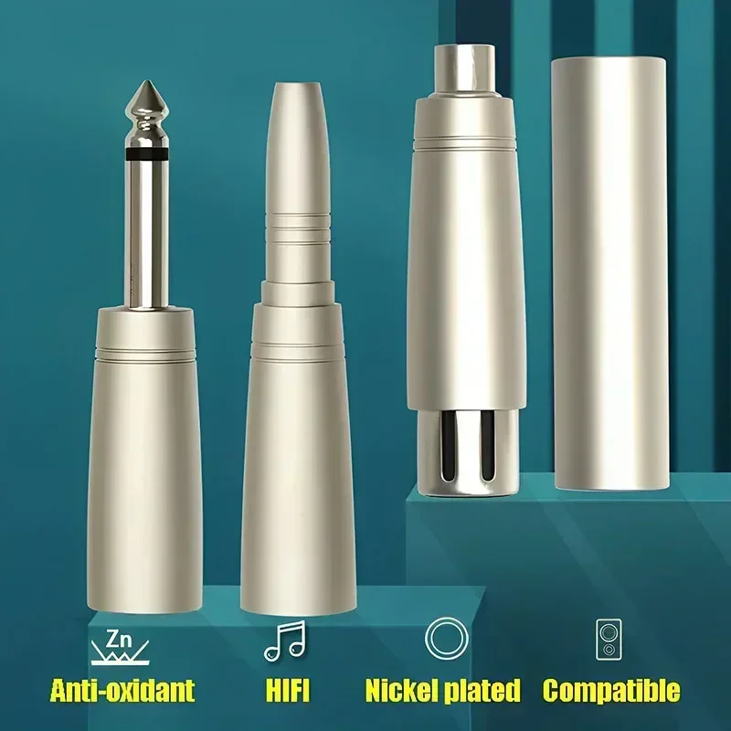 Adaptador de conector de audio 6,35 mm TS/TRS 1/4 macho (hembra) enchufe RCA macho (hembra) a XLR macho (hembra) adaptador de audio de enchufe - imagen 3