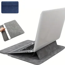 Funda portátil con soporte color sólido antirayaduras y protección