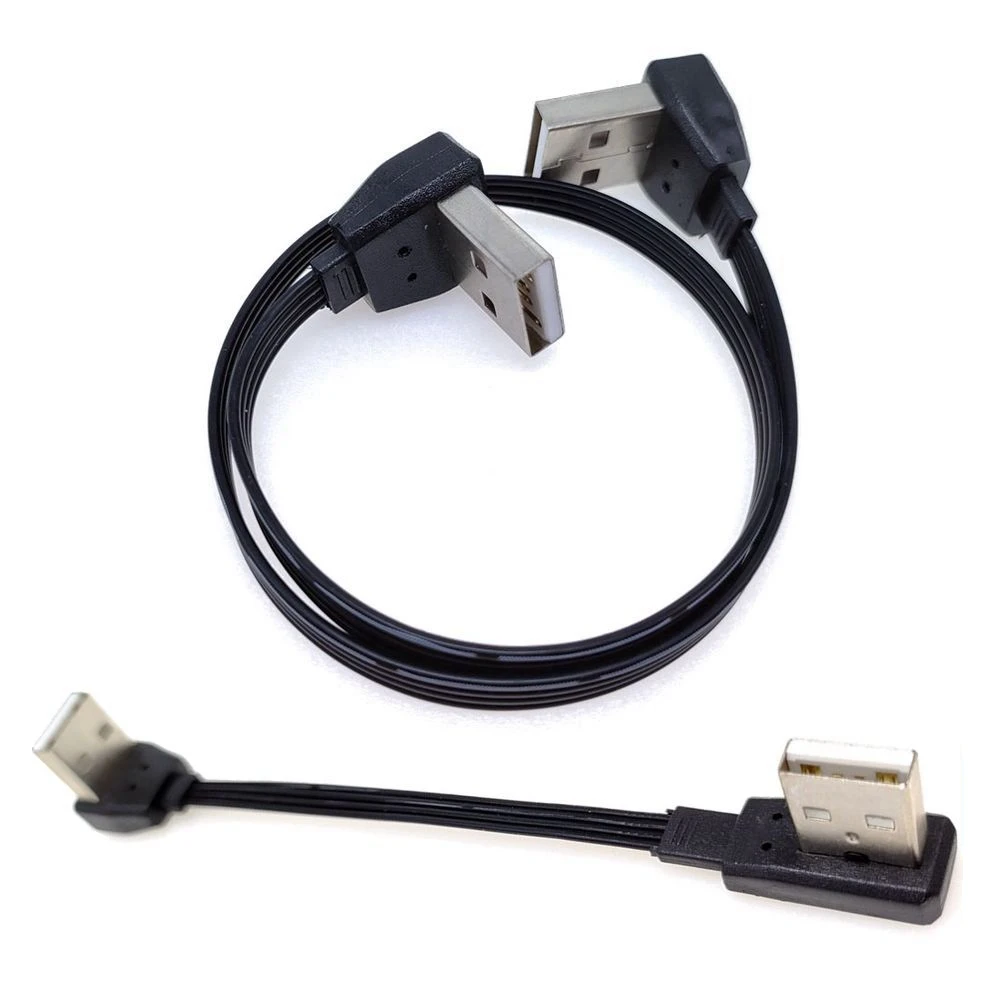 Almohadilla de enfriamiento cable de extensión USB de doble curva codo ángulo recto línea de datos USB macho a macho l corto 2,0 arriba, abajo, izquierda y derecha - imagen 3