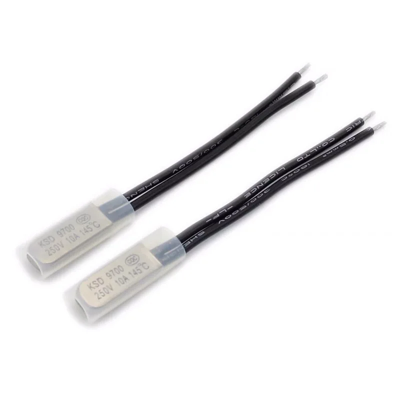 Interruptor de temperatura del Chip de Metal KSD9700, termostato normalmente cerrado, protección de temperatura, 40/50/60/80/95/125C-150 grados, 10A, 250V - imagen 3