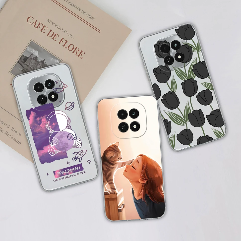 Funda de teléfono para Realme V60 Pro V60S 5G transparente lindo oso suave TPU silicona a prueba de golpes Funda protectora para Realme V 60 Funda - imagen 2