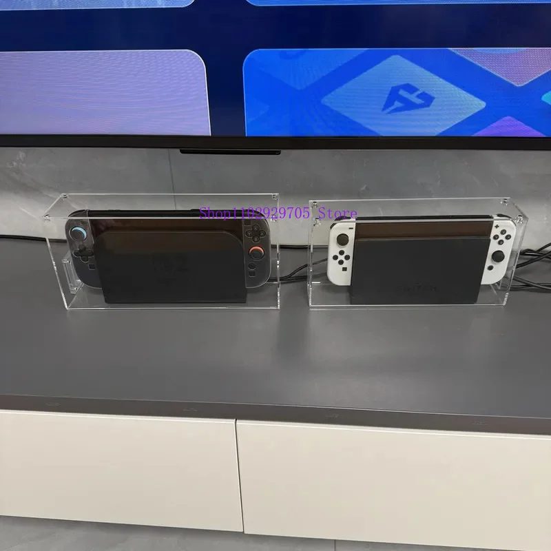 Caja de almacenamiento de consola con cubierta magnética acrílica de alta transparencia, carcasa a prueba de polvo para Nintendo Switch 2 para NS2