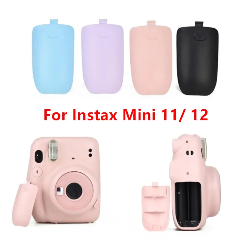 Repuesto de tapa de batería de PVC para cámara Fujifilm Instax Mini 11, cubierta de batería, película, cubierta de batería para Instax Mini 12