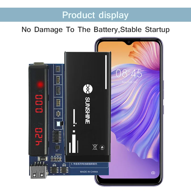 SUNSHINE-Placa de activación de batería de transmisión de SS-904B para TECNO Itel Infinix Series, con pantalla Digital, herramienta de prueba de carga rápida - imagen 2