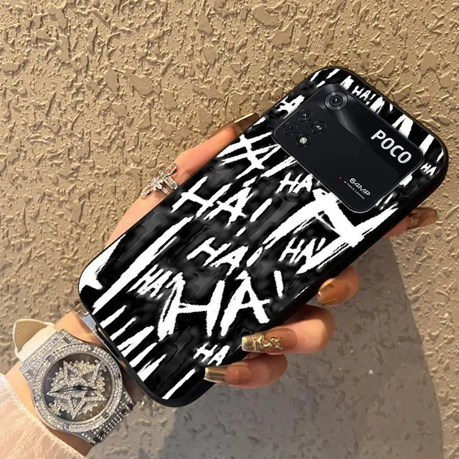 Funda de teléfono suave negra para Xiaomi Poco F3 M3 M4 M7 Pro C40 C61 C75 M5 C50 F1 C71 X3 X4 X5 X7 Pro Jokers Fun Haha - imagen 5