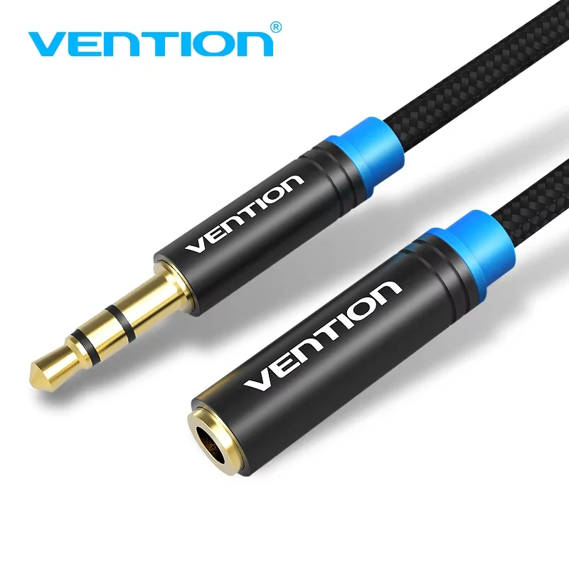 Vention Cable auxiliar Cable de extensión de auriculares Jack de 3,5mm macho a hembra para Cable de Audio de computadora Cable extensor de auriculares de 3,5mm 3m