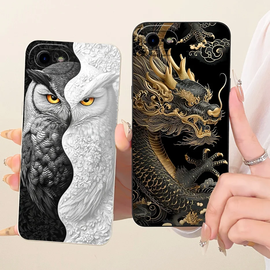 Para Apple iPhone SE 2020 funda iPhoneSE 2022 flores de lujo cubierta pintada de dibujos animados funda de silicona suave para iPhone SE 2022 2020 bolsas - imagen 3