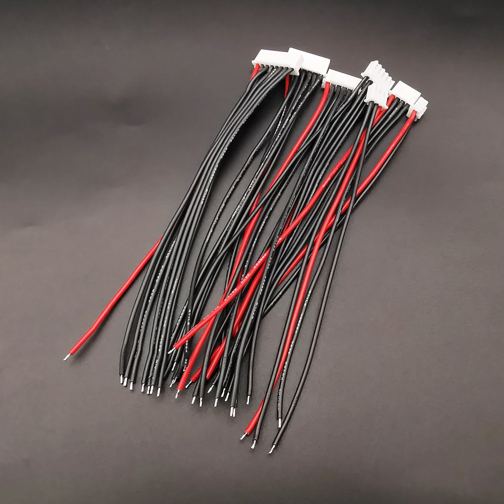 10 unids/lote Cable cargador de equilibrio de batería Lipo 1S 2S 3S 4S 5S 6S 7S JST-XH Cable de silicona IMAX B6 Cable de equilibrio 20/15/10CM - imagen 4