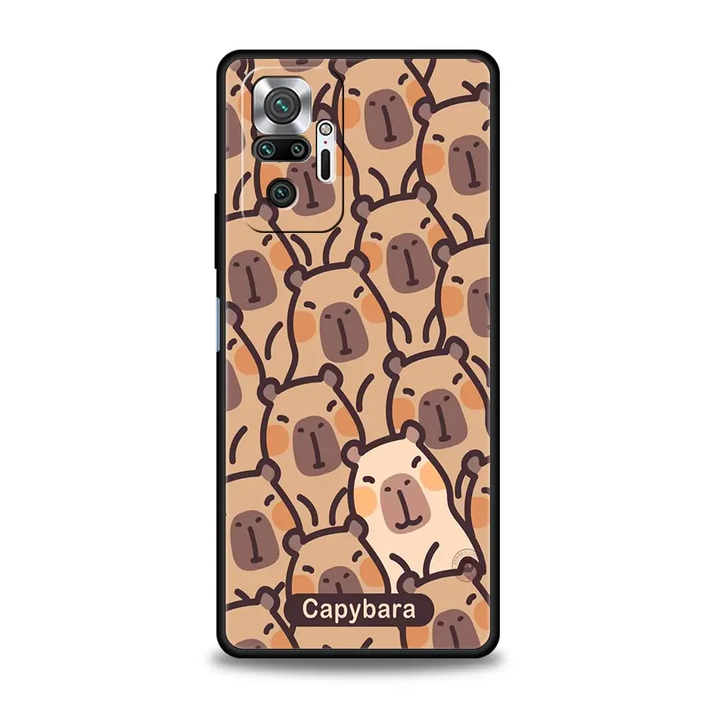 Funda de teléfono para Xiaomi Redmi Note 14 13 12 5G 11 10 Pro Plus 4G 9S 9 14C 13C 12C 10C 9C 9A cubierta de dibujos animados Capibara pareja emparejada - imagen 3