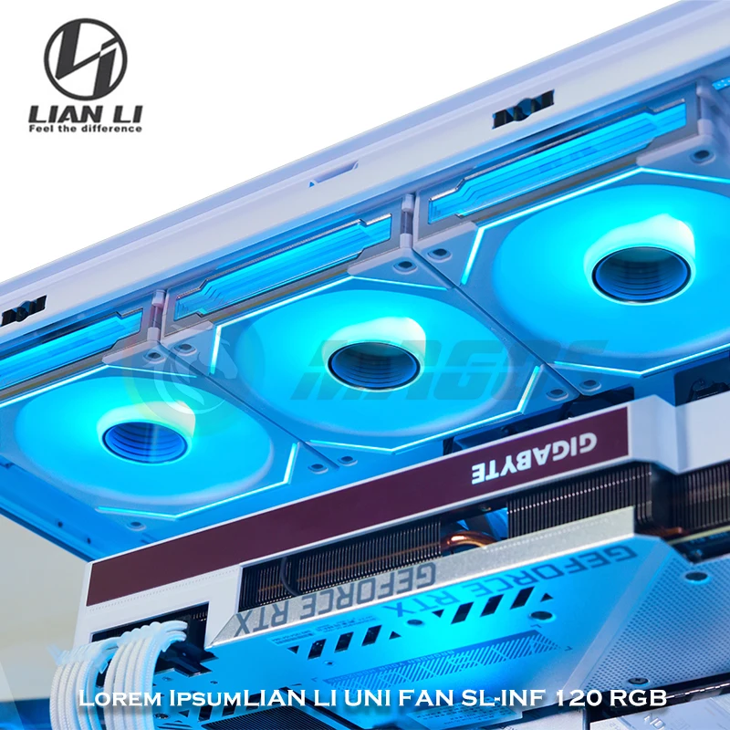 Lian Li Uni Fan SL-INF 120 mm Infinity Mirror Case Ventilador de radiador sin cable Gen.3th para enfriador de agua de 12 cm, paquete individual de hoja inversa - imagen 4