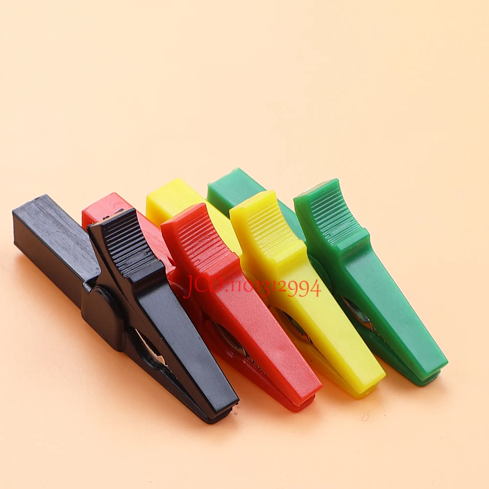 1 Juego de sondas de prueba de conector Banana con Clip de cocodrilo de 55mm con Clips de Cable de conector Banana de 4mm para multímetro, accesorios de herramientas de medida - imagen 4