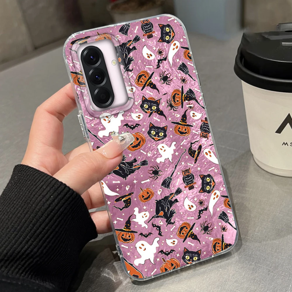 Funda de teléfono de Halloween para Samsung Galaxy A56 A07 A17 A55 A36 A26 A16 A53 A06 A14 A24 A34 A54 A15 A12 funda con bonito diseño de calabaza - imagen 5