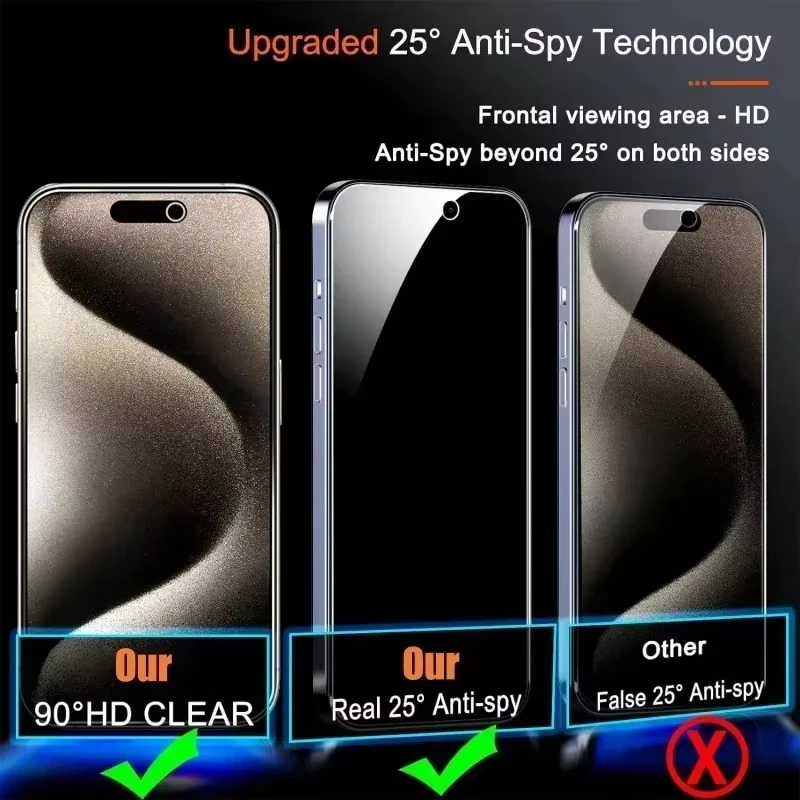 Vidrio antiespía para Samsung S25 S24 Ultra S23 FE A16 A56 5g A17 A55 A07 A26 A36 A54 A35 A53 A25 A73 A24 Protector de pantalla de privacidad - imagen 2