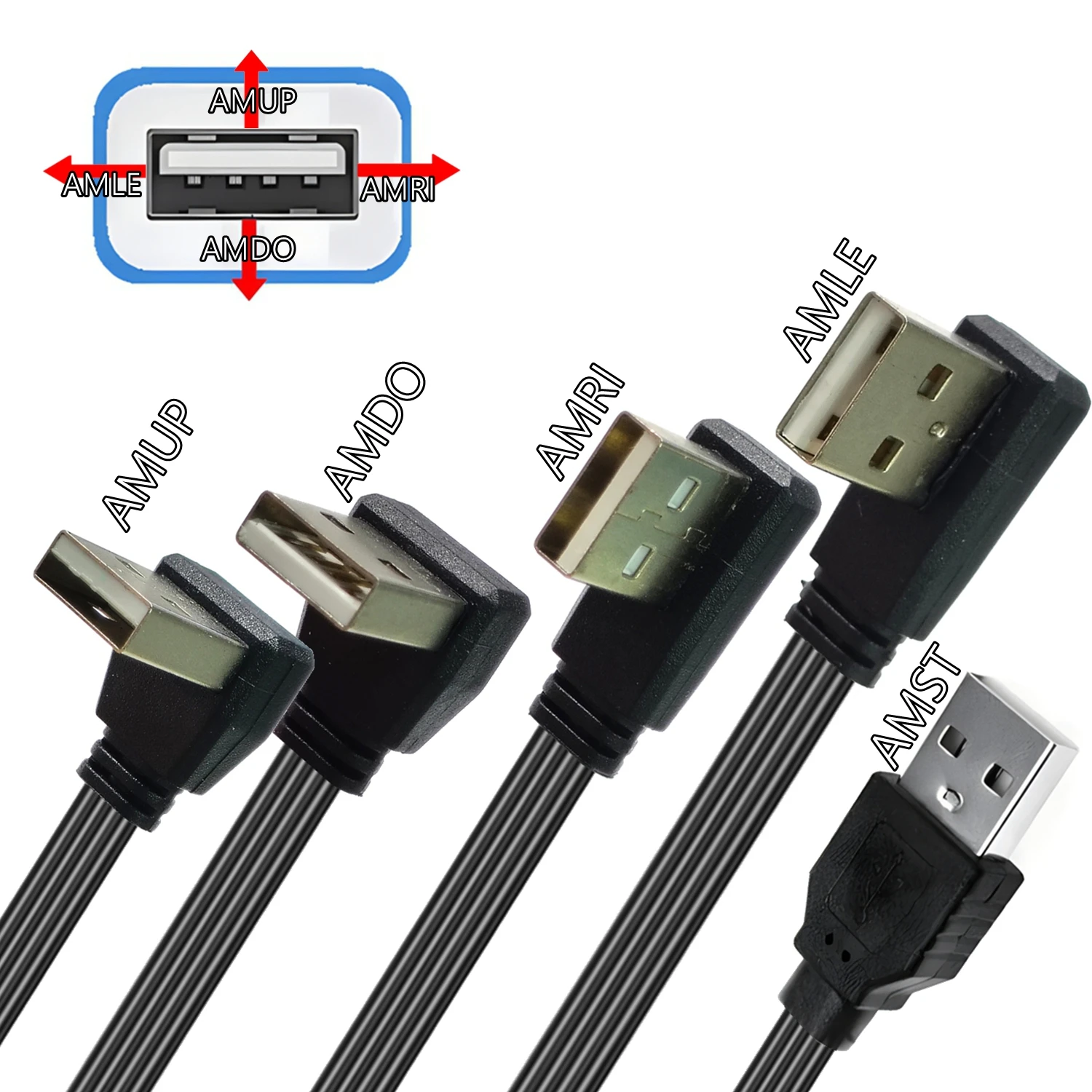 Weiche 0,2 m 20CM Kurze USB Typ C Kabel Rechten Winkel 90 Grad USB Typ A auf Typ C konverter Kama Kabel Ladegerät - imagen 3