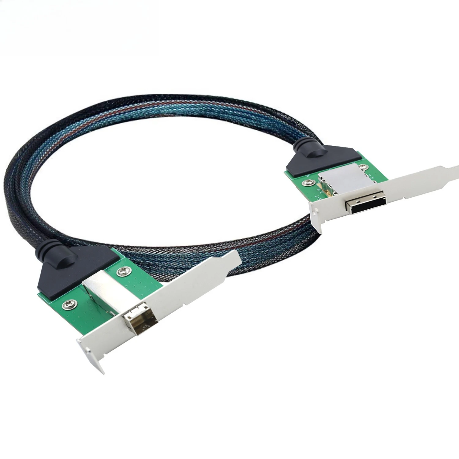 Mini SAS HD SFF-8088 hembra a servidor SAS HD 8644 hembra Cable de conversión de alta velocidad superpuesto longitud 0,5 M - imagen 2