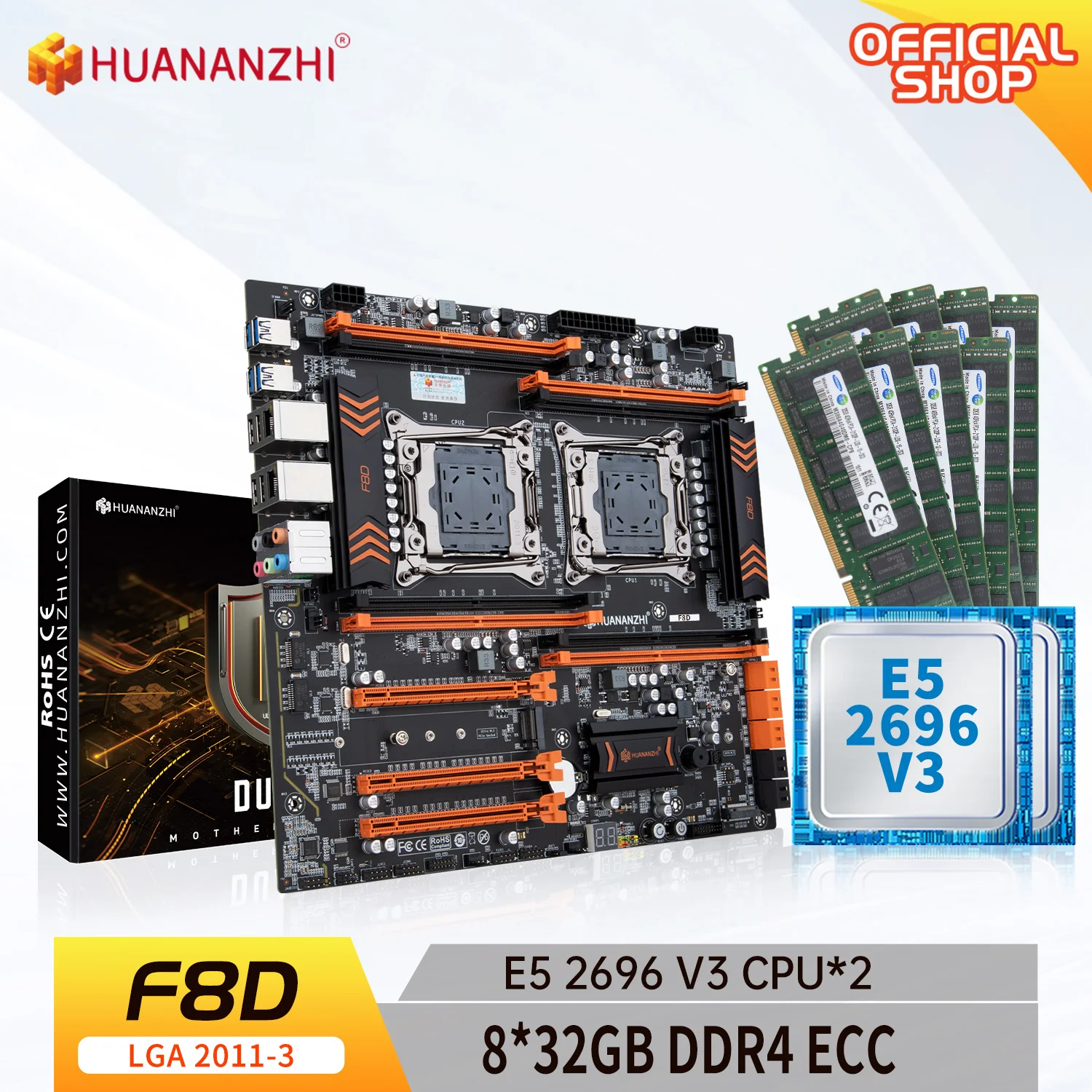 Placa base HUANANZHI X99 - Vista principal completa