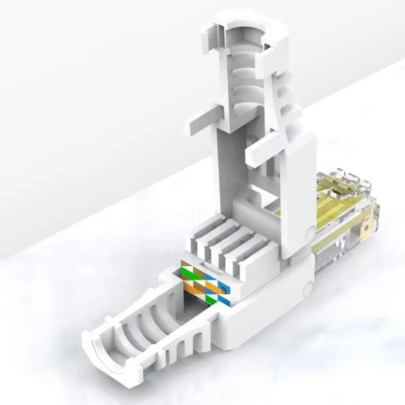 Cable Ethernet Y1UB CCTV, sin herramientas para enchufe cabeza, conector CAT6 RJ45, herramientas - imagen 4