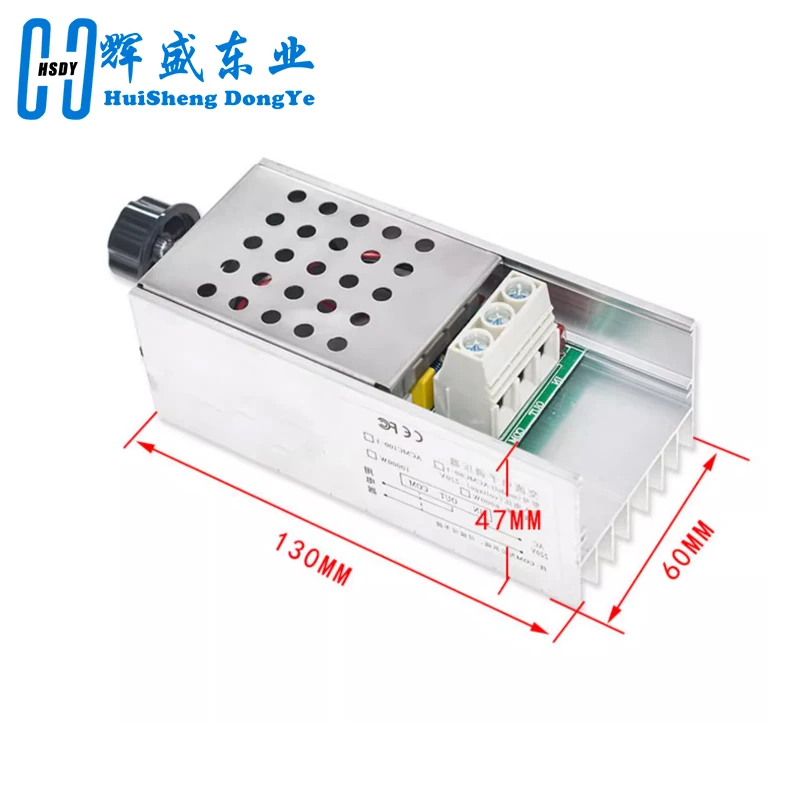 Controlador de velocidad de 10000W 25A, regulador de voltaje SCR de alta potencia, interruptor atenuador, Control de temperatura y velocidad, termostato AC 110V 220V - imagen 2