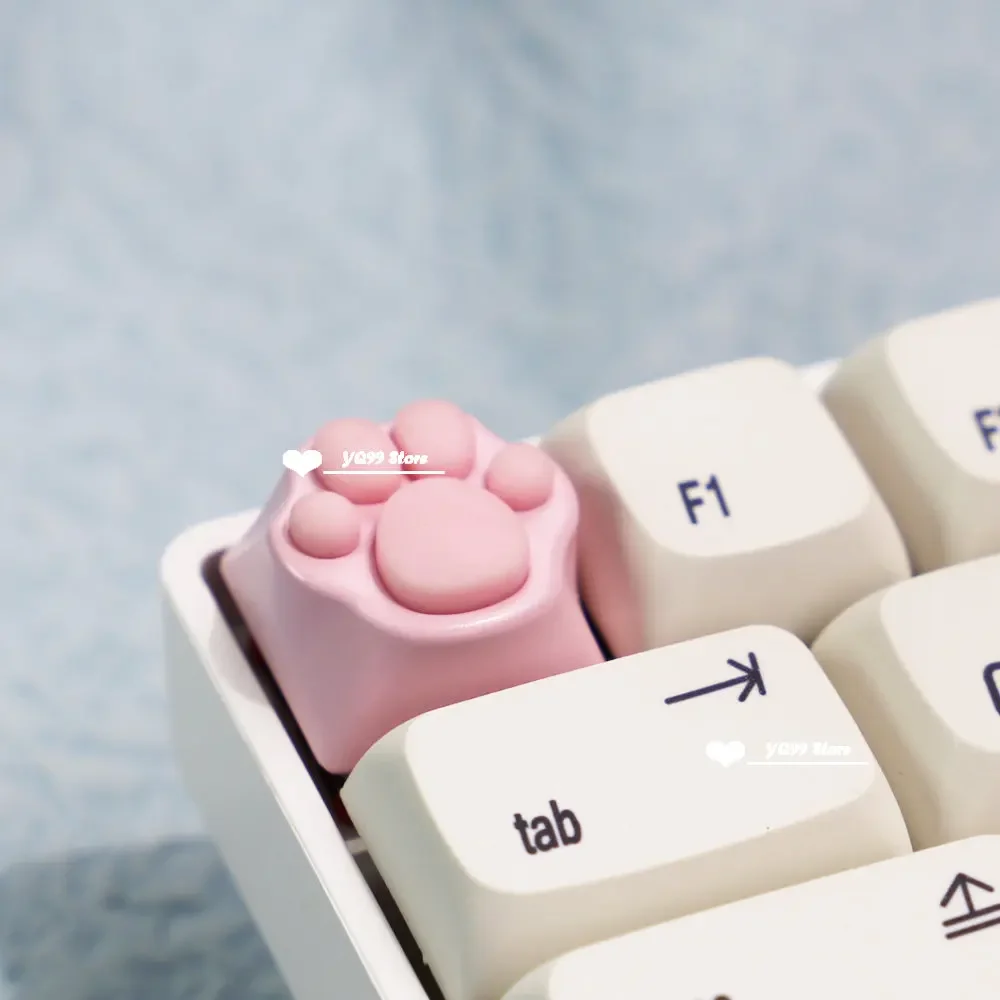 Tapa de llave con garra de gato para juegos, tapa de llave DIY para teclado mecánico, garras de oso, sensación suave, teclas de aleación de aluminio retroiluminadas de silicona - imagen 5