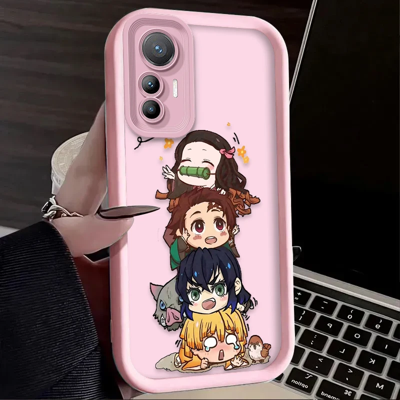 Preciosa funda mate Demon Slayer para Xiaomi 14T 13T 12T 11T 13 12 11 Lite 5G NE POCO X6 X5 F6 F5 F3 X4 GT X3 NFC M5S C65 M6 Pro - imagen 3