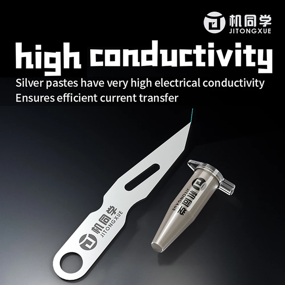 JITONGXUE-Juego de pasta de plata conductora de alambre volador F1, para reparación de teléfonos móviles, placa base PCB, herramienta de reparación de línea de pantalla de cable roto - imagen 3