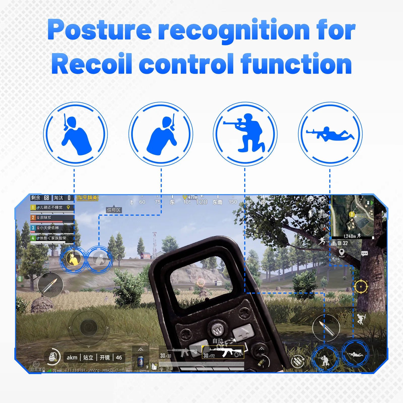 Kit convertidor de juegos móviles Kit Mobilador teclado para juegos ratón M1 Pro + 5 en 1 Combo controlador de conexión Bluetooth PUBG CF FF - imagen 5