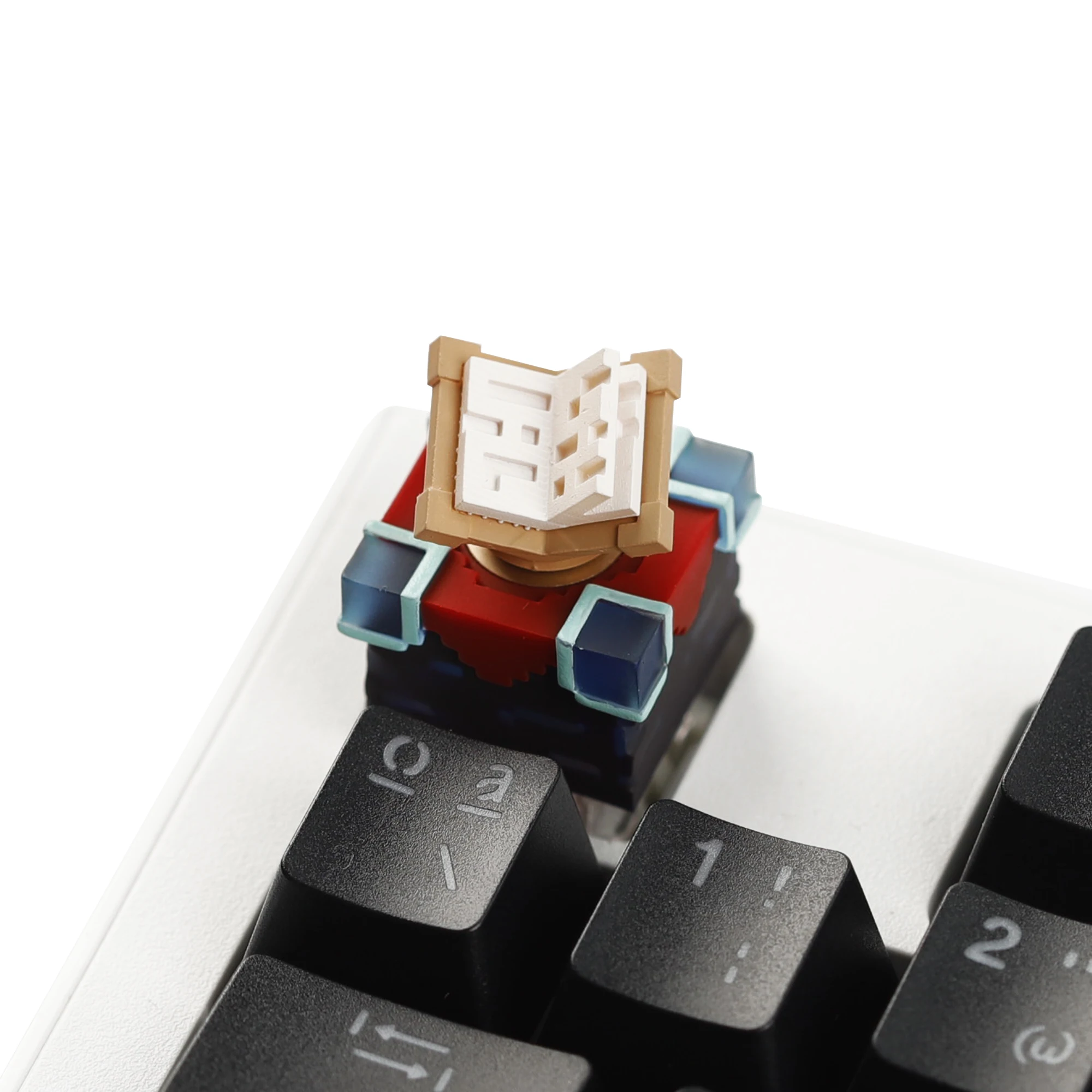 Tapa de llave estilo bloque 3D artesanal, libro giratorio, teclas personalizadas para teclados mecánicos MX Switch, 1 Uds.