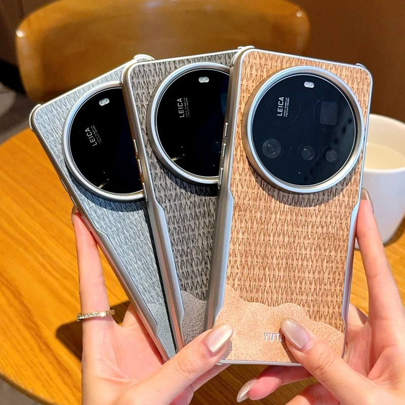 Para Xiaomi Mi 15 Ultra funda dura de PU magnética de carga inalámbrica funda protectora trasera para Xiaomi Mi 15 Pro 14 Ultra Shell - imagen 4