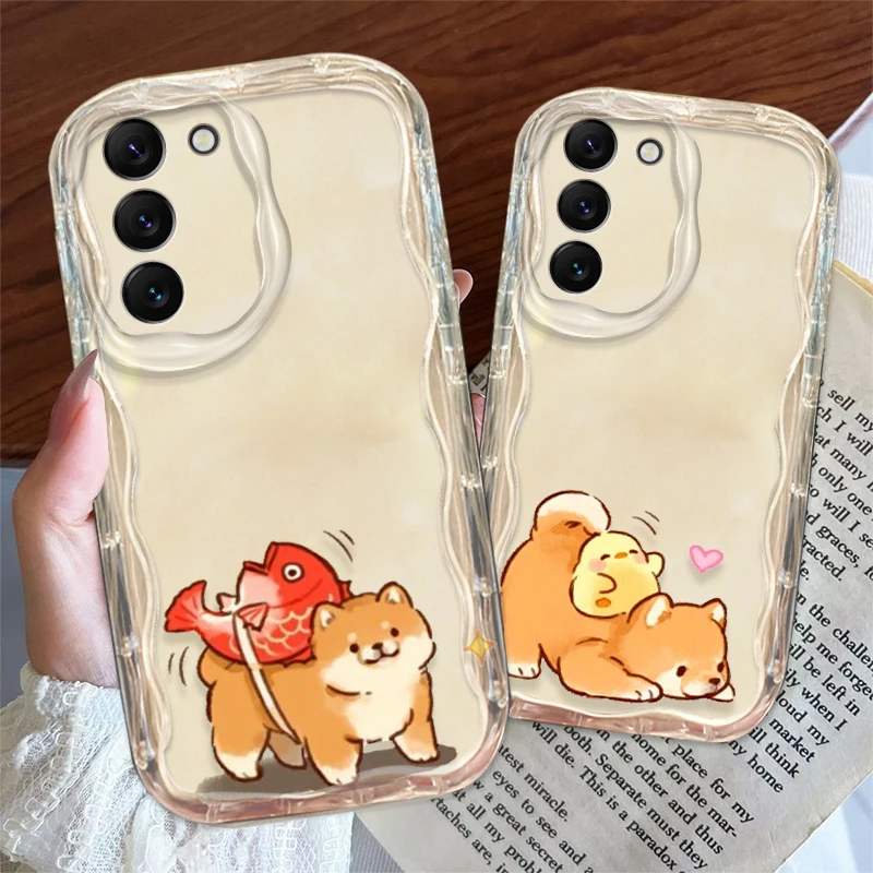 Funda de dibujos animados Shiba Inu para S21, S23, S24, Ultra Plus FE, A55, A35, A25, A05S, A54, A53, A52, A33, A32 - imagen 2