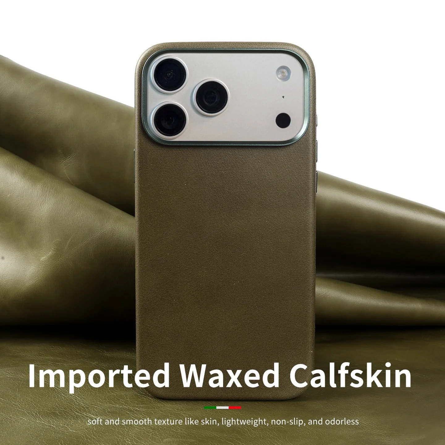 Funda de cuero genuino magnética Vintage para Iphone 17 Pro Max 16Pro, funda trasera de teléfono Magsafe con cera de aceite de negocios, fundas completamente envueltas