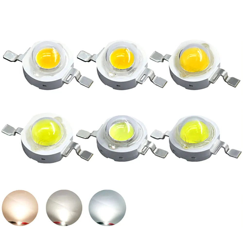 30 bombillas de 12V y 3W, diodos para lámpara LED de alta potencia, Watt completo, blanco cálido, punto rosa, 4000k, 10000k para foco Blubs, Chip de luz descendente - imagen 2